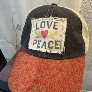Natural Life Love Peace Women’s Trucker Hat Boho Snapback